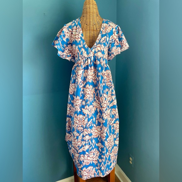 By Anthropologie Dresses & Skirts - Maeve by Anthropologie Maxi Dress. EUC. Size L. Red & Blue Floral. 100% cotton.